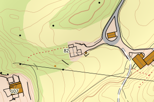 Kartbilde fra WMS-tjeneste av avviket