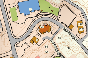 Kartbilde fra WMS-tjeneste av avviket