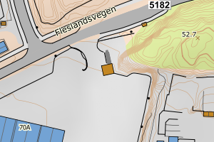 Kartbilde fra WMS-tjeneste av avviket
