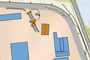 Kartbilde fra WMS-tjeneste av avviket