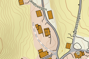 Kartbilde fra WMS-tjeneste av avviket