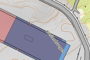 Kartbilde fra WMS-tjeneste av avviket