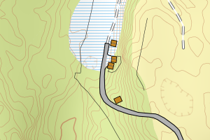 Kartbilde fra WMS-tjeneste av avviket