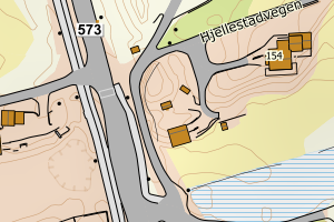 Kartbilde fra WMS-tjeneste av avviket