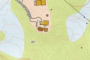 Kartbilde fra WMS-tjeneste av avviket