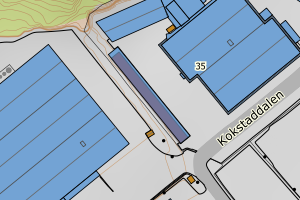 Kartbilde fra WMS-tjeneste av avviket