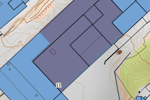 Kartbilde fra WMS-tjeneste av avviket