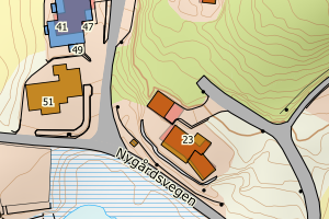 Kartbilde fra WMS-tjeneste av avviket