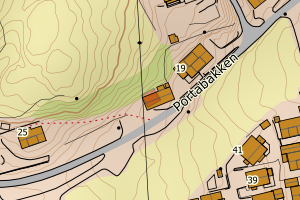 Kartbilde fra WMS-tjeneste av avviket