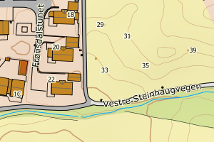 Kartbilde fra WMS-tjeneste av avviket