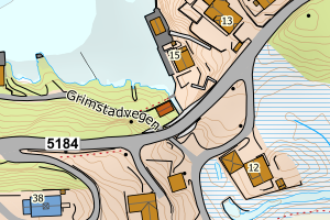 Kartbilde fra WMS-tjeneste av avviket
