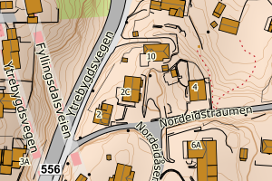 Kartbilde fra WMS-tjeneste av avviket