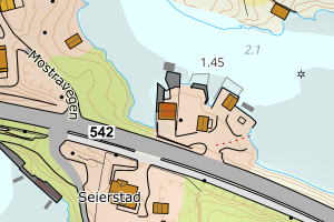 Kartbilde fra WMS-tjeneste av avviket