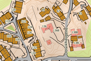 Kartbilde fra WMS-tjeneste av avviket