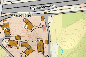 Kartbilde fra WMS-tjeneste av avviket