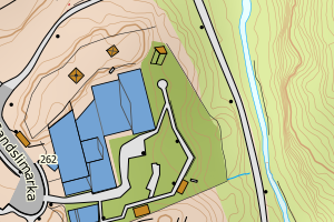 Kartbilde fra WMS-tjeneste av avviket
