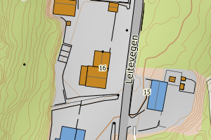 Kartbilde fra WMS-tjeneste av avviket