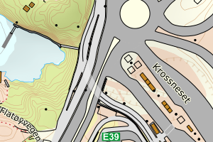 Kartbilde fra WMS-tjeneste av avviket