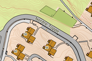 Kartbilde fra WMS-tjeneste av avviket