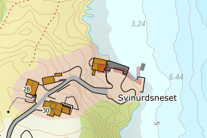 Kartbilde fra WMS-tjeneste av avviket