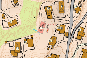 Kartbilde fra WMS-tjeneste av avviket