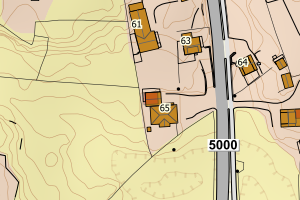 Kartbilde fra WMS-tjeneste av avviket