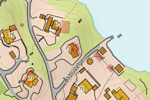 Kartbilde fra WMS-tjeneste av avviket