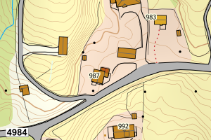 Kartbilde fra WMS-tjeneste av avviket