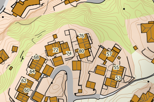 Kartbilde fra WMS-tjeneste av avviket