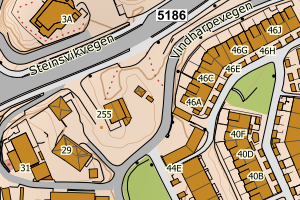Kartbilde fra WMS-tjeneste av avviket
