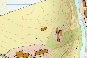 Kartbilde fra WMS-tjeneste av avviket