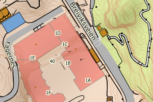 Kartbilde fra WMS-tjeneste av avviket