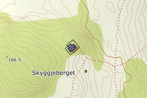 Kartbilde fra WMS-tjeneste av avviket