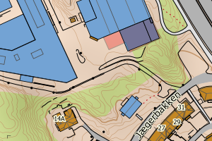 Kartbilde fra WMS-tjeneste av avviket