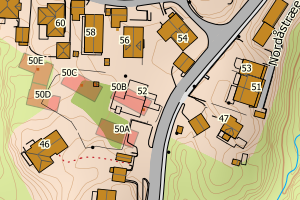 Kartbilde fra WMS-tjeneste av avviket