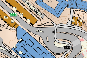 Kartbilde fra WMS-tjeneste av avviket