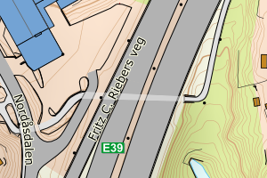 Kartbilde fra WMS-tjeneste av avviket