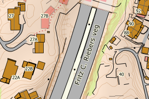 Kartbilde fra WMS-tjeneste av avviket