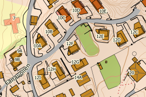 Kartbilde fra WMS-tjeneste av avviket