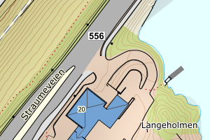 Kartbilde fra WMS-tjeneste av avviket