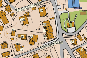 Kartbilde fra WMS-tjeneste av avviket