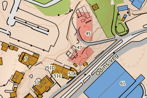 Kartbilde fra WMS-tjeneste av avviket