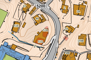 Kartbilde fra WMS-tjeneste av avviket