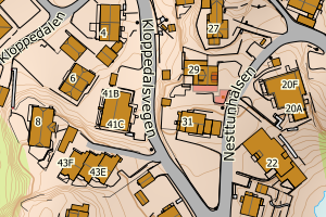 Kartbilde fra WMS-tjeneste av avviket