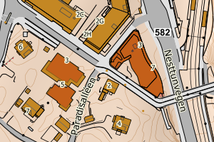 Kartbilde fra WMS-tjeneste av avviket