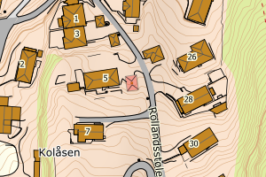 Kartbilde fra WMS-tjeneste av avviket