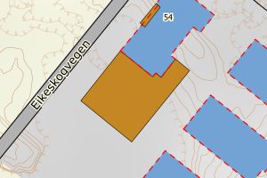 Kartbilde fra WMS-tjeneste av avviket