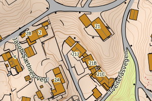 Kartbilde fra WMS-tjeneste av avviket