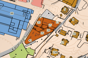 Kartbilde fra WMS-tjeneste av avviket