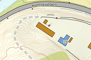 Kartbilde fra WMS-tjeneste av avviket